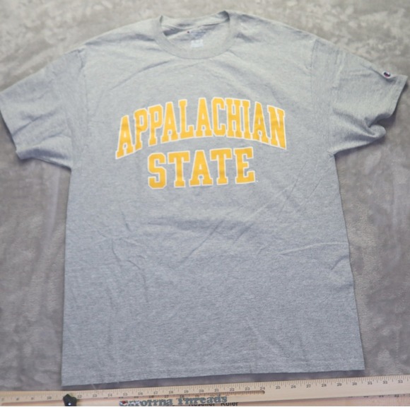 Champion Appalachian State Mountaineers Gray T Shirt Large Collegiate Athletic - Picture 2 of 6